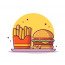 Hamburger Con Patatine Fritte